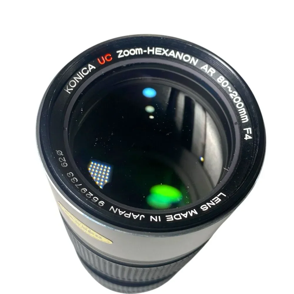Konica UC Zoom-Hexanon AR 80-200MM f/4 Manual Focus Lens Japan w/ Cap + Case